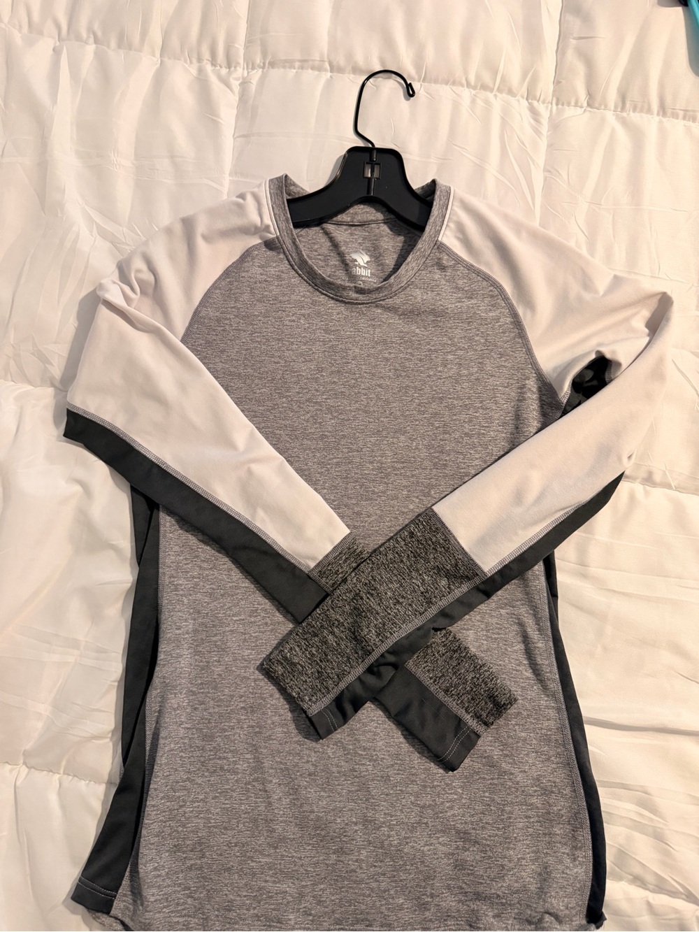 Rabbit Women's Colorblock Long Sleeve Athletic Tee - Gray/White